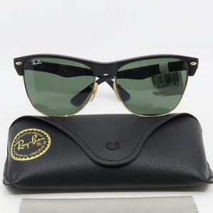 RB 4175 877 Ray-Ban New Black/Green Unisex Clubmaster Sunglasses 57mm with case